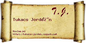 Tukacs Jordán névjegykártya